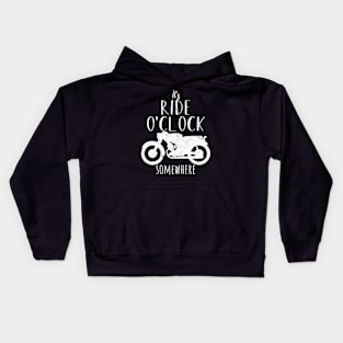 Motorcycle ride o'clock Kids Hoodie